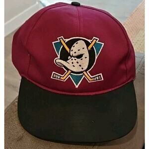 Vtg Disney Anaheim Mighty Ducks NHL Hockey Snapback Cap Hat